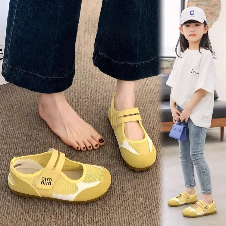 2026 New Summer Flat Academy Style Casual Shoes, Hook & Loop Korean Low Cut Outdoor Girls Flats