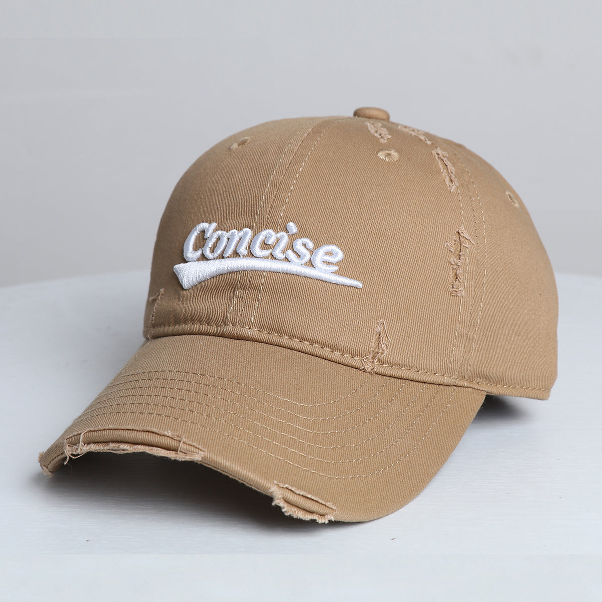 Men's And Women's Distressed Frayed-edge Design Soft-top Casual Baseball Cap, Retro Street Style Sun-protective Beanie Hat, Suitable For Outdoor Outings, Daily Commutes