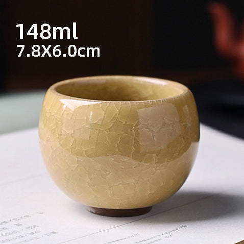 Ice Flower Dragon Egg Tea Bowl Always-standing Cup Anti-scald Ceramic Cooling Cup