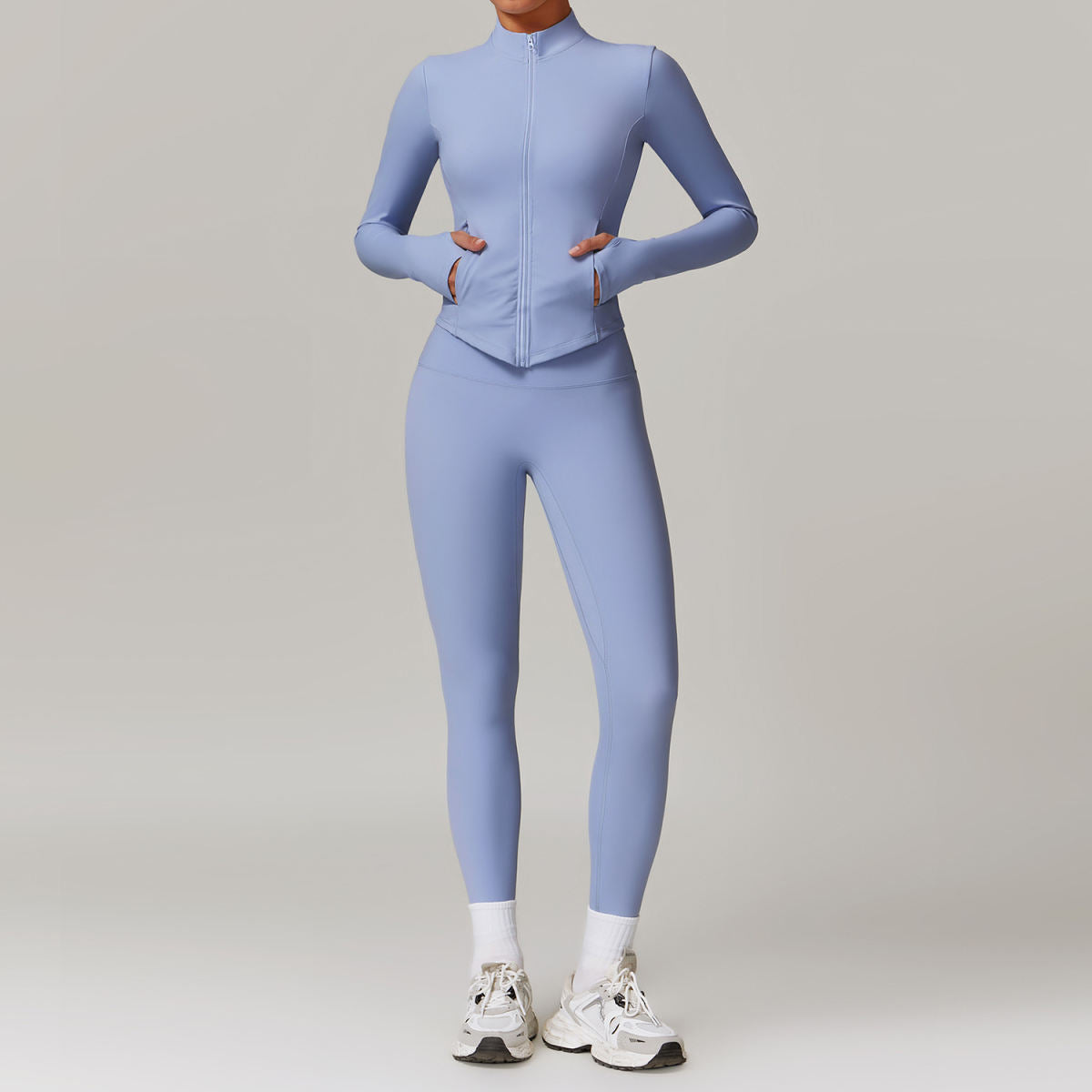 Women's Casual Fleece High Waist Wide Leg Warm Yoga Suit Set