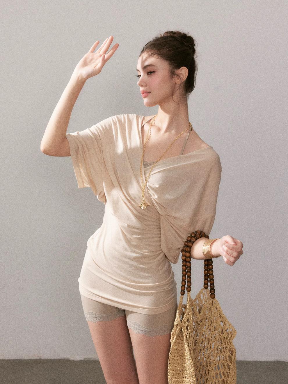 Long-sleeve Cooling Sun-protective Comfortable Casual Knit Short Sleeve