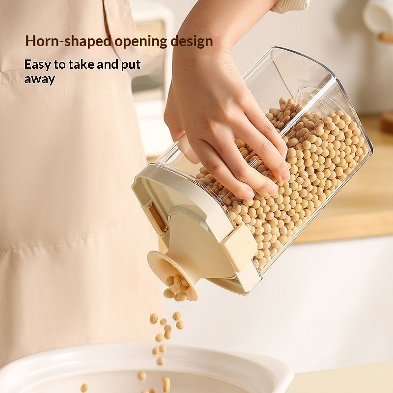 Lid-free Kitchen Storage Jar For Whole Grains And Cereals