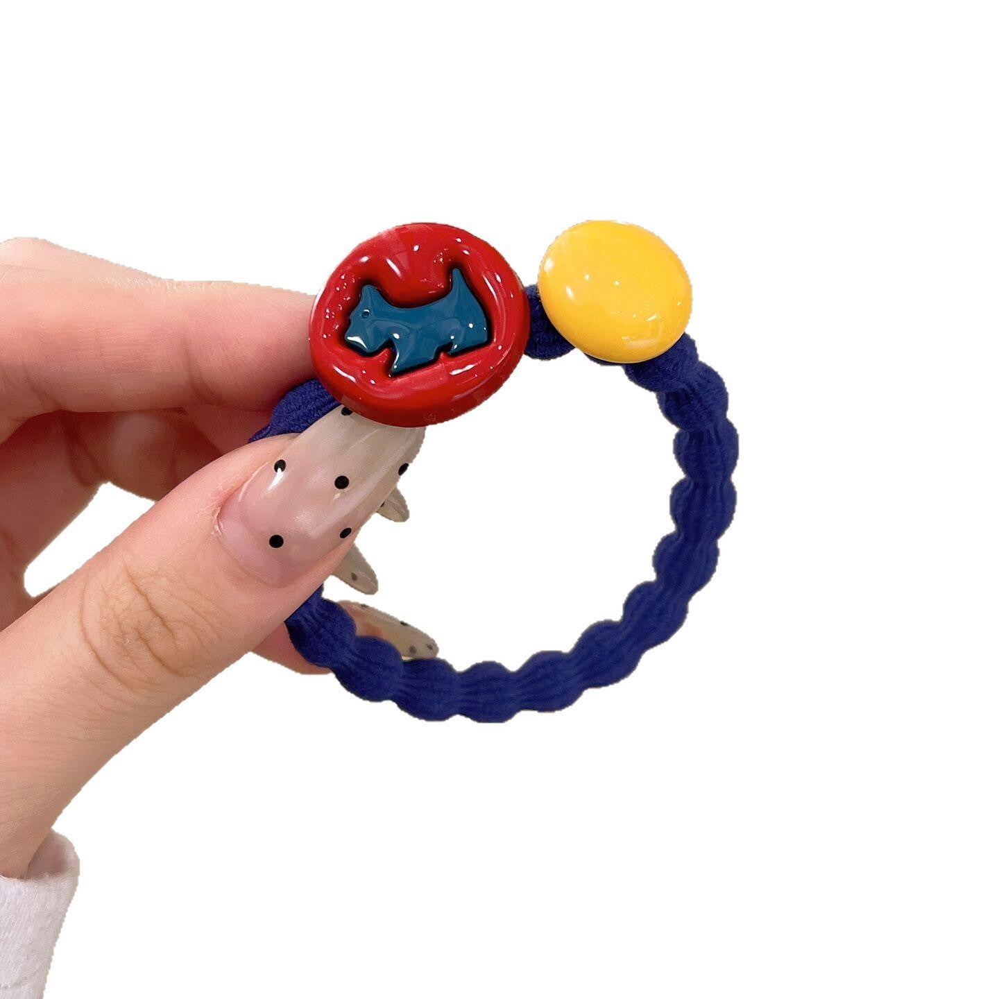 Cute, Color-blocked Dog Hair Ties For Fall And Winterdurable And Stretchy Rubber Bands