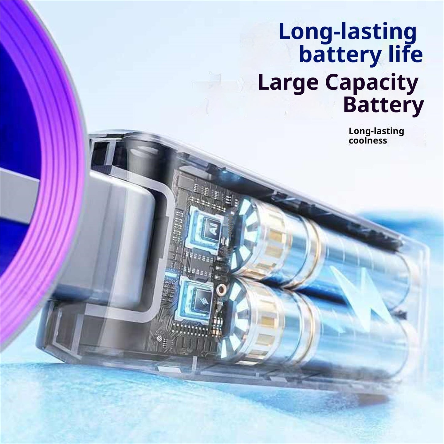 Ice Pack Refrigeration Charging Small Fan With Long Battery Life