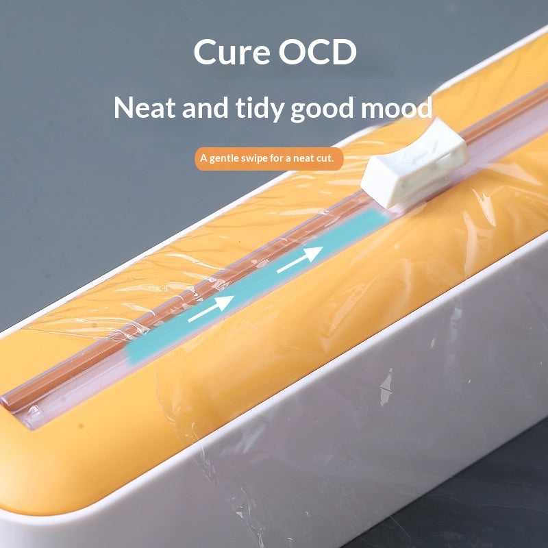 Cling Film Cutter Magnetic Wall-Mounted Kitchen-Use For Tearing Aluminum Foil And Cling Film Box Cover & Bag-Saving Cutting Tool