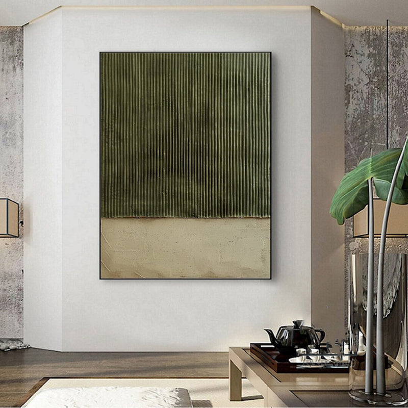 Hand-Painted Oil Painting Canvas Acrylic Modern Wall Art Green Modern Abstract Texture  Artwork Home Decoration For Bedroom Living Room Decor