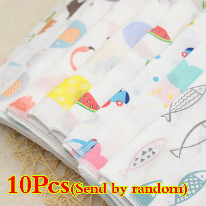 10 X Baby Gauze Muslin Square Newborn Cotton Bath Wash Soft Handkerchief