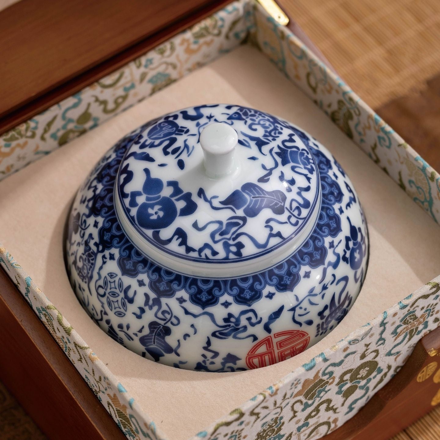 Lucky Bamboo Box Ceramic Jar Packaging Empty Universal Tea Packaging Box