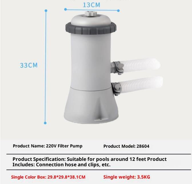 Large Children's Swimming Pool Drainage Pump Outdoor Bracket Pool Accessories Filter Pump