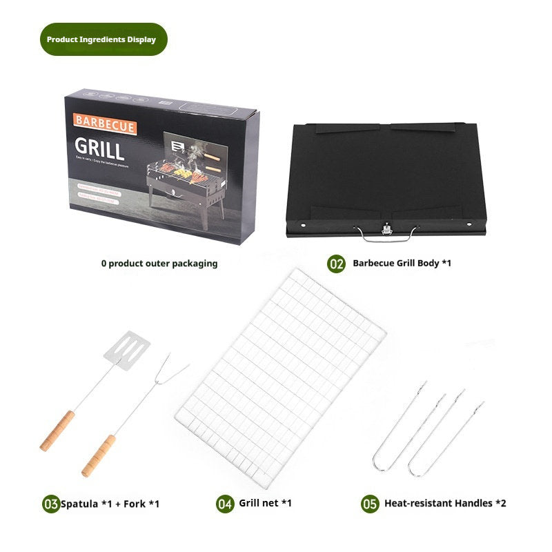 Barbecue Grill Outdoor Camping Foldable Portable Barbecue Rack For Home Use