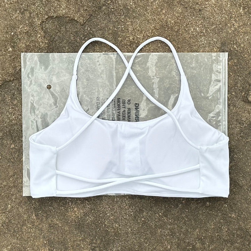 New Womens Shock-resistant, Quick-drying Sports Bra And Workout Top