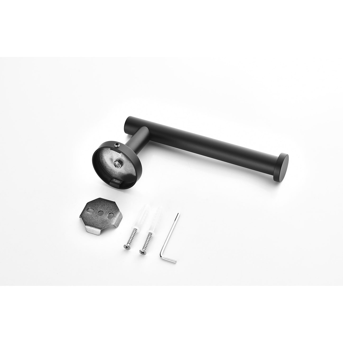 3-Pieces Bathroom Hardware Accessories Set - Towel Bar, Toilet Paper Holder, Robe Towel Hooks