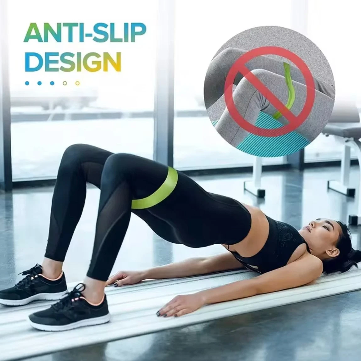 Resistance Bands Loop Set Of 5 Exercise Strength Workout Fitness Yoga Booty Band Training
