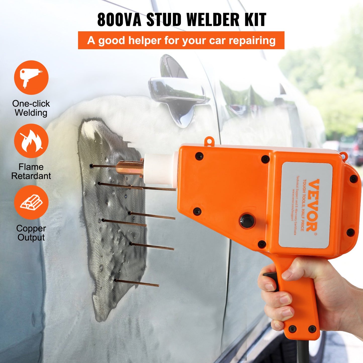 Stud Welder Kit, 5500 Stud Welder Dent Repair Kit, 800VA Spot Welder Stud, 110V Welder Stud Kit, Stud Gun Dent Puller Kit With Complete Accessories, Dent Welder Repair For Auto Body Repairing