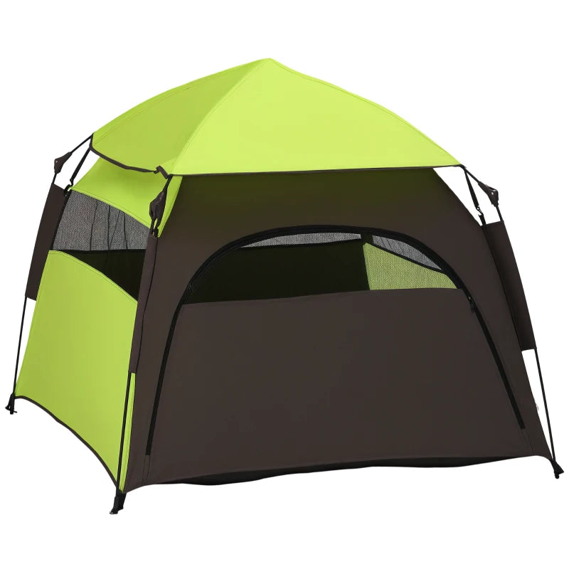 PawHut Pop Up Dog Tent For Extra Large And Large Dogs, Portable Pet Camping Tent With Carrying Bag For Beach, Backyard, Home, Green