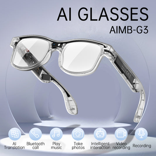 8MP AI Smart Glasses Bluetooth Sunglasses For Music Calling Translation G3