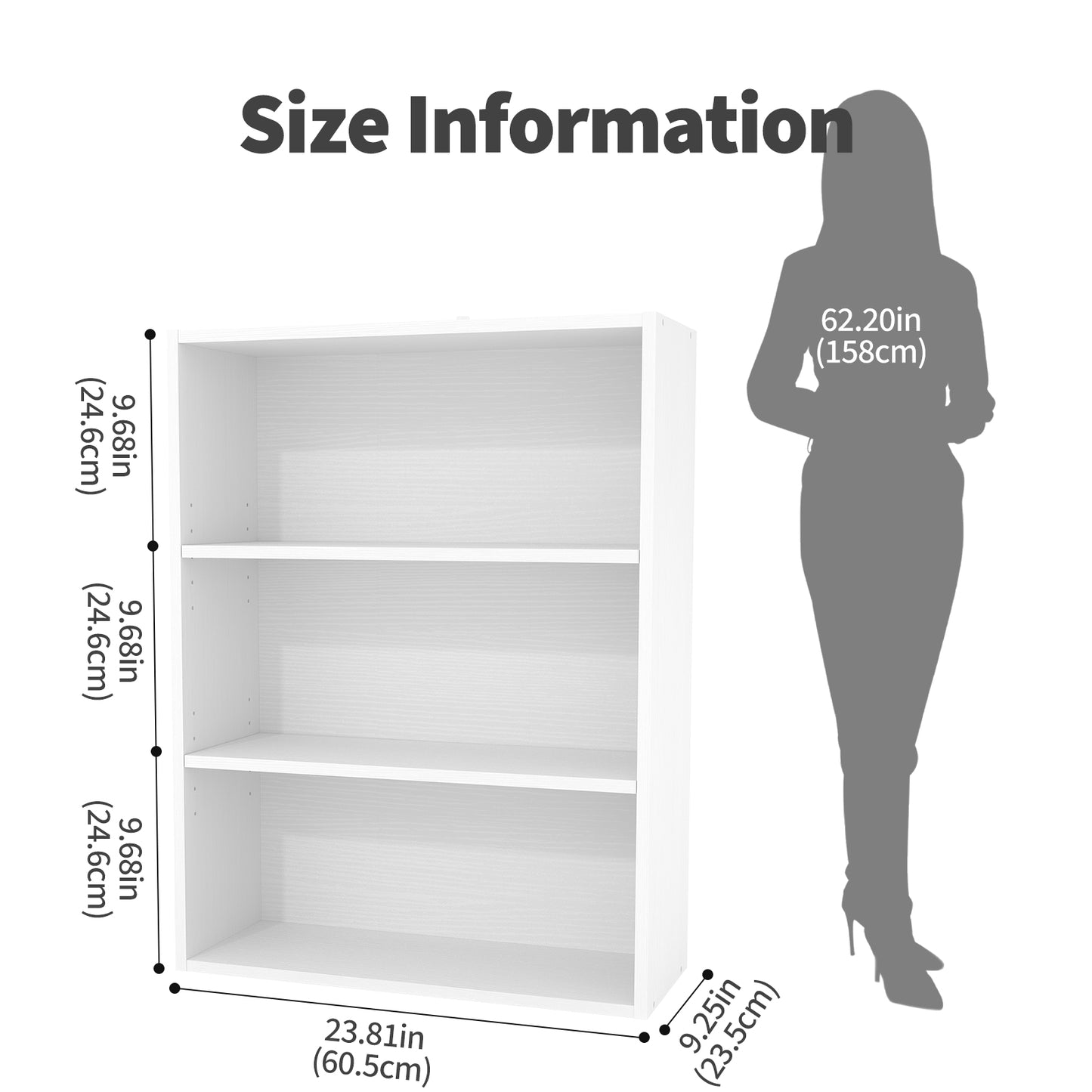 Four-tier And Three-tier Bookcases, Floor-standing Open Shelving, Suitable For Storage In Home Offices, Living Rooms And Bedrooms