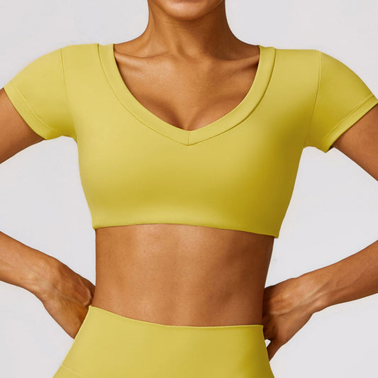 High Strength Skinny Yoga Clothes Outdoor Casual Running Quick-drying Fitness Short Sleeve