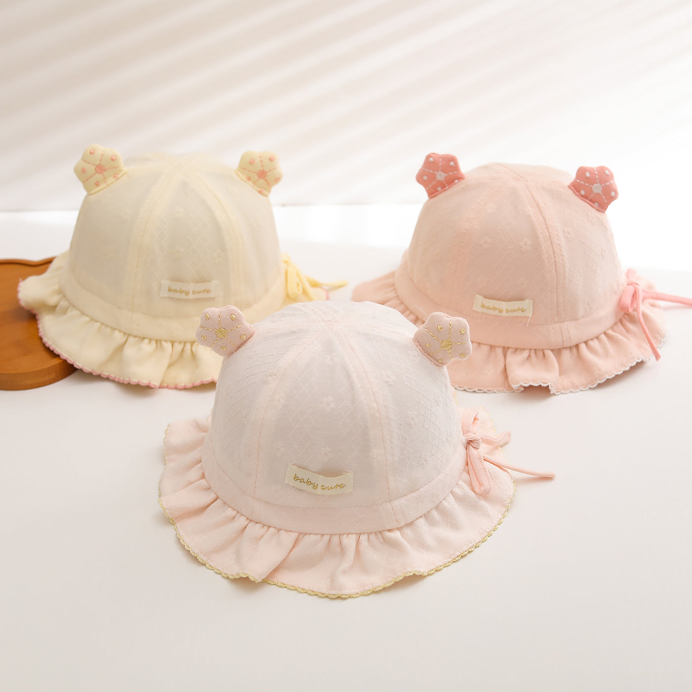 New Men's And Women's Boho-style Three-dimensional Star-shaped Lace-trimmed Hat With Floral Fabric And Frilly Edges, A Sweet And Fresh Style, Suitable For Daily Outings.