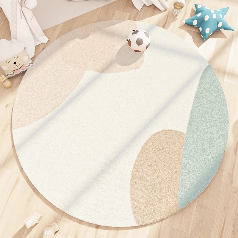 Round Carpet Living Room Stain-resistant Easy To Care