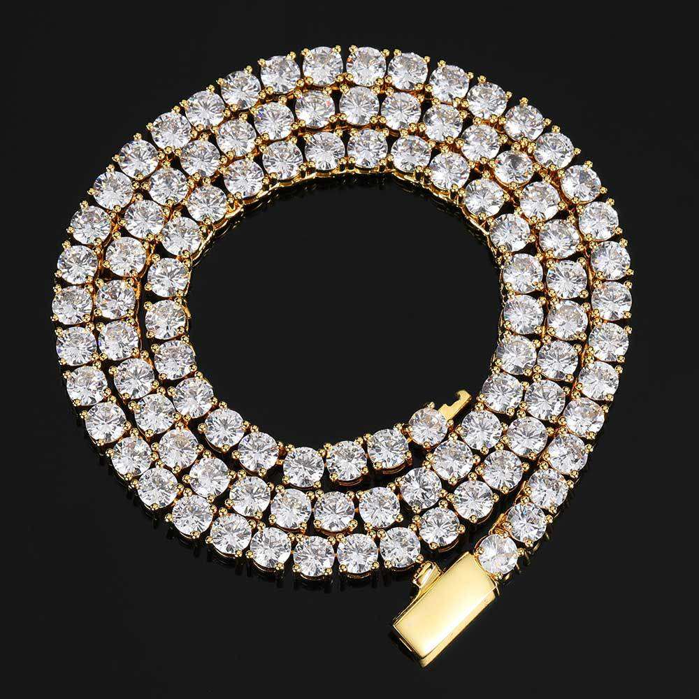 Accessories Spring Fastener Tennis Chain Zircon Necklace
