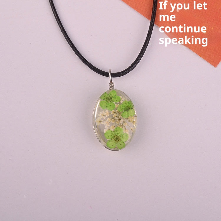 Stall Accessories Ladies Necklace Cherry Blossom Dried Flower Time