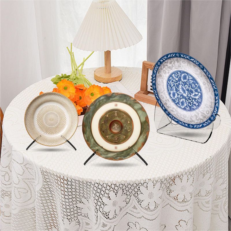 Creative Home Use Acrylic Transparent Plate Holder