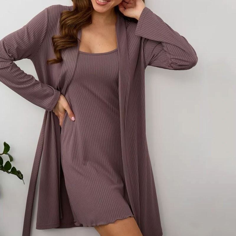 Simple Women's Suspender Nightdress Sexy Home Two-piece Set