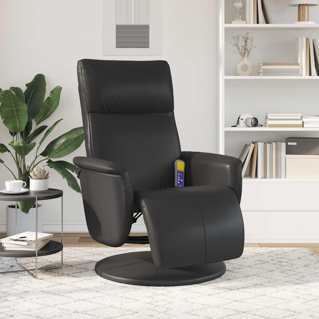 Massage Chair with Footrest Faux Leather