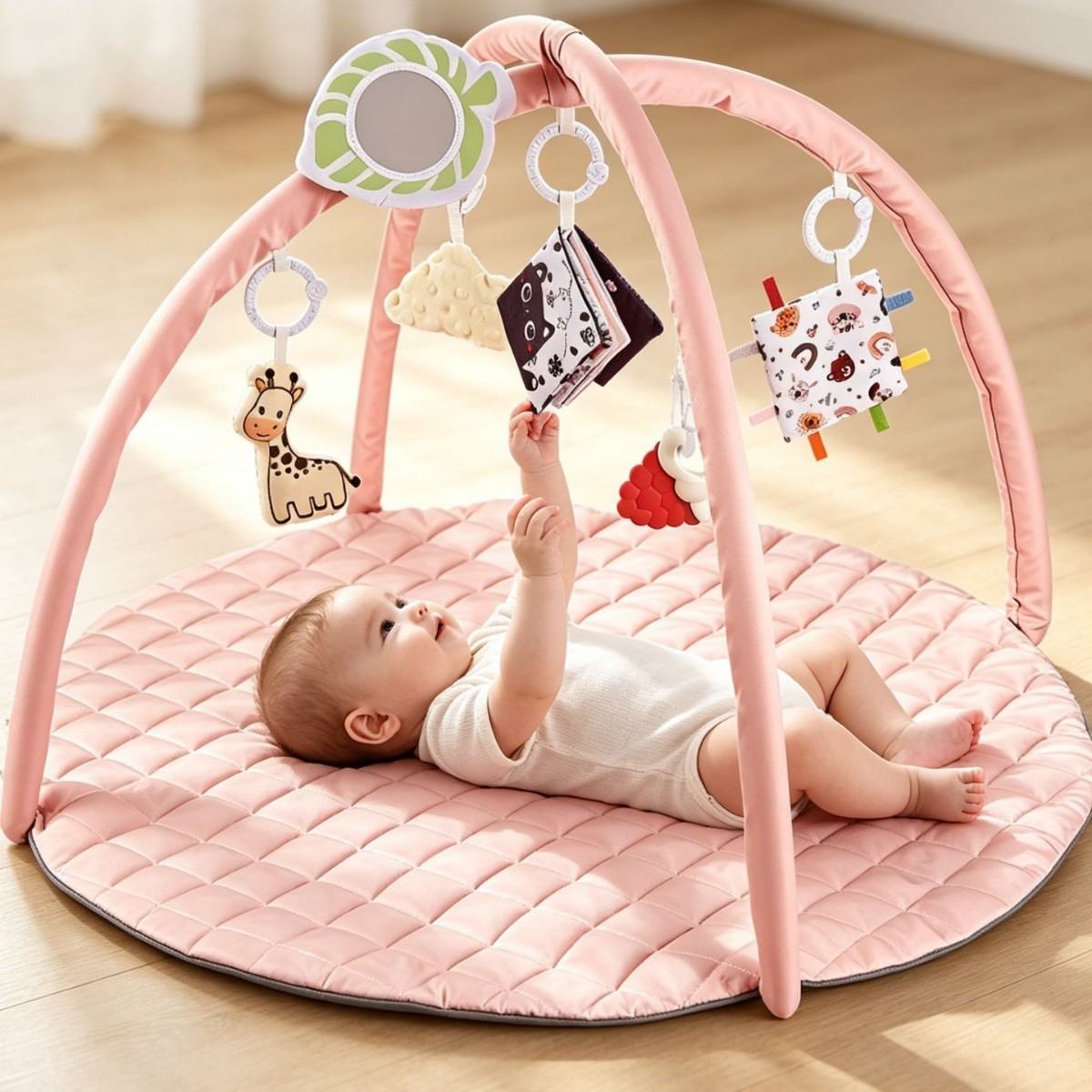 Newborn Fitness Rack Circular Playpen And Educational Early-learning Crawling Mat