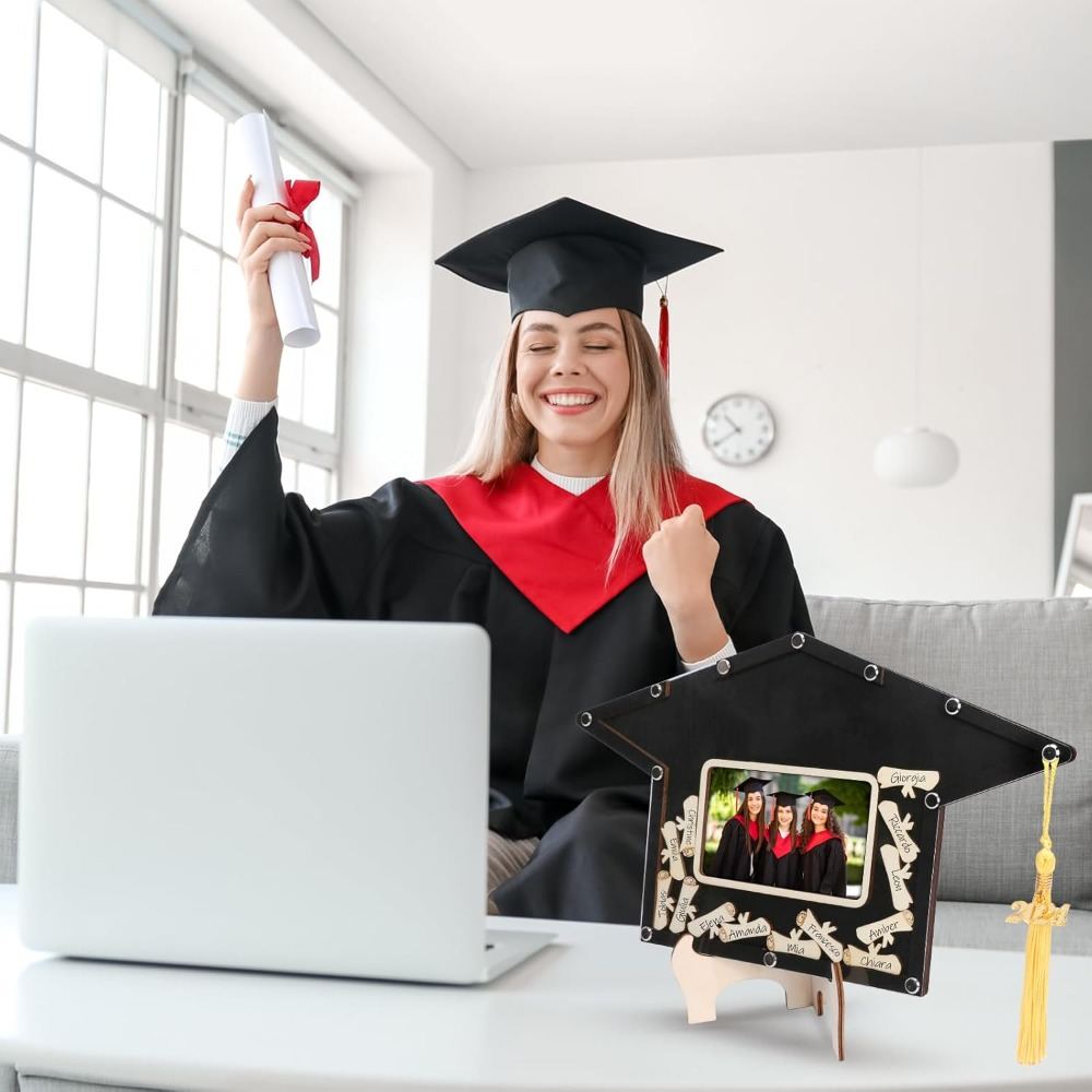 Graduation Photo Frames, Wooden Photo Frames, Graduation Guest Books, Photo Frames With Graduation Caps, Graduation Gifts, High School Graduation/college Graduation/bachelor's Degree