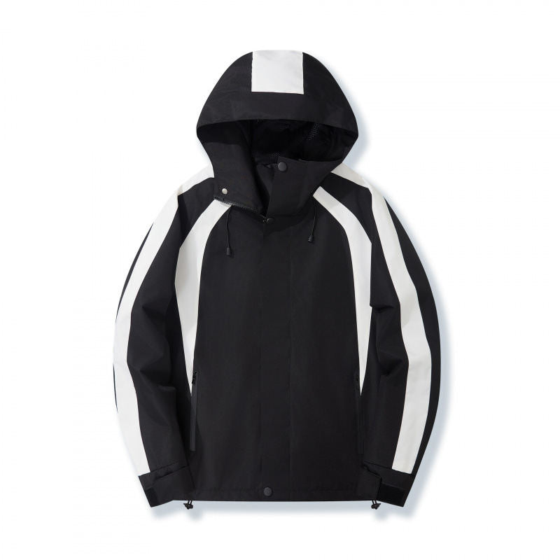Hooded Sport-Style Jacket Mens Casual Outdoor Waterproof Coat