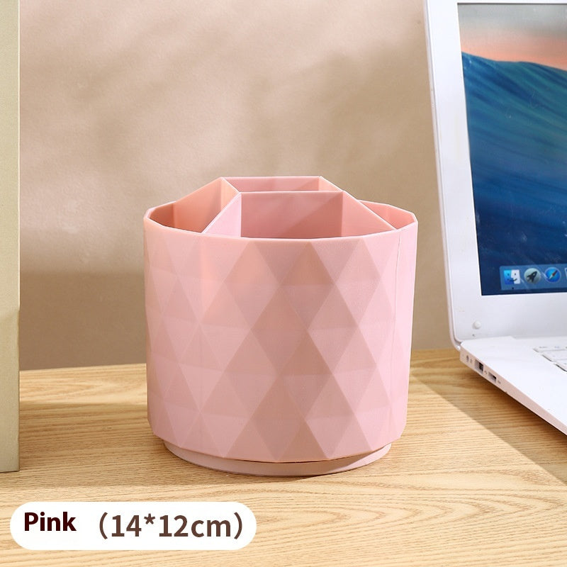 Diamond-shaped Separated Desktop Beauty Brush Storage Box