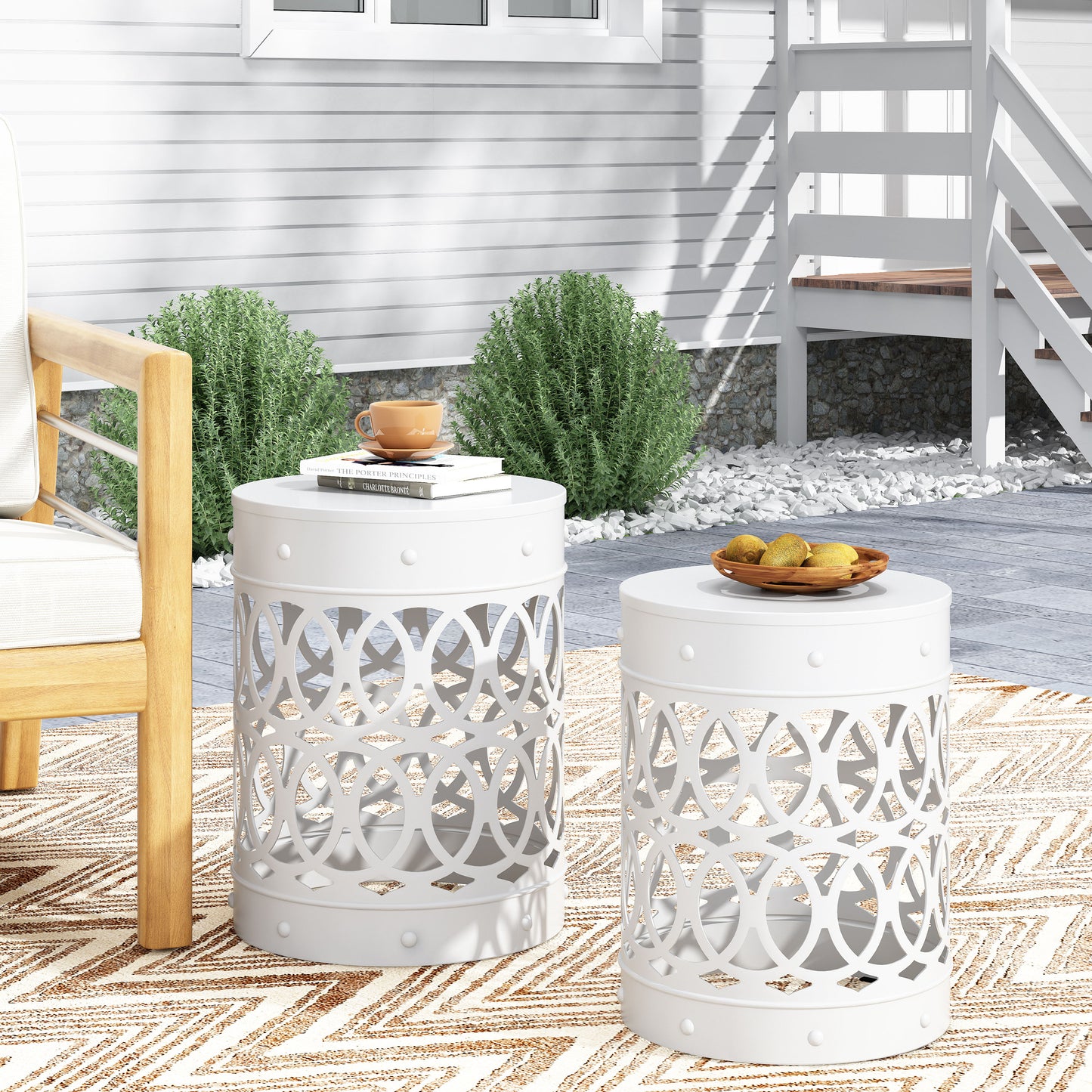 Outdoor Metal S 2 End Table