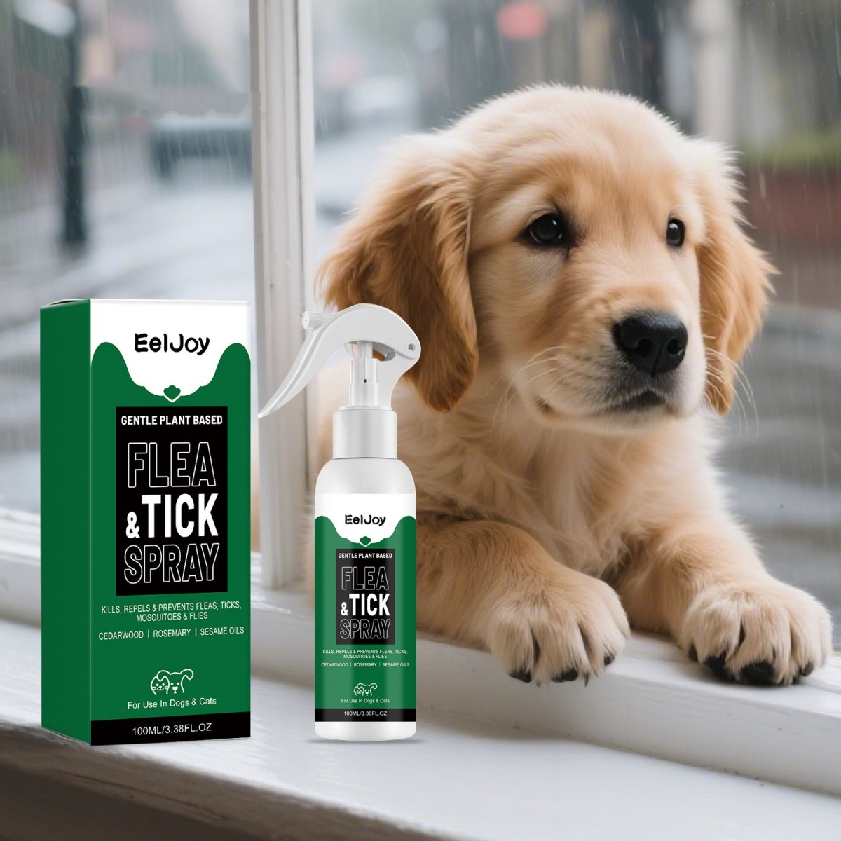 Plant-extract Pet Flea And Tick Spray, Universal For Cats And Dogs