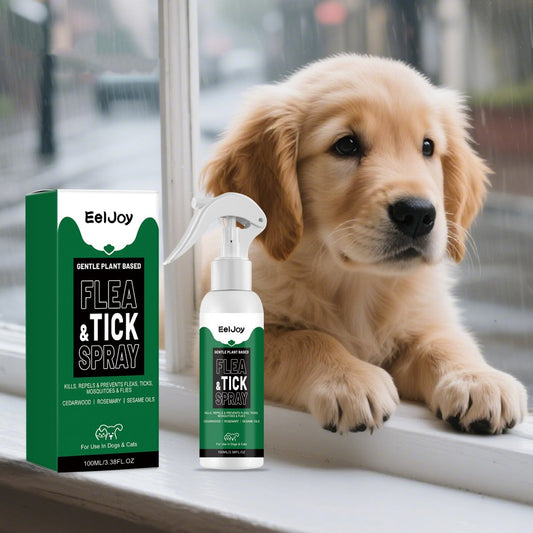 Plant-extract Pet Flea And Tick Spray, Universal For Cats And Dogs