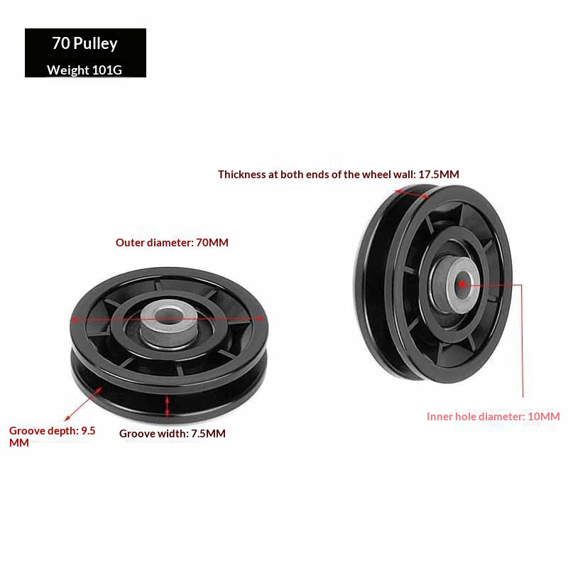 Nylon Silent Gym Frame Pulley Accessories