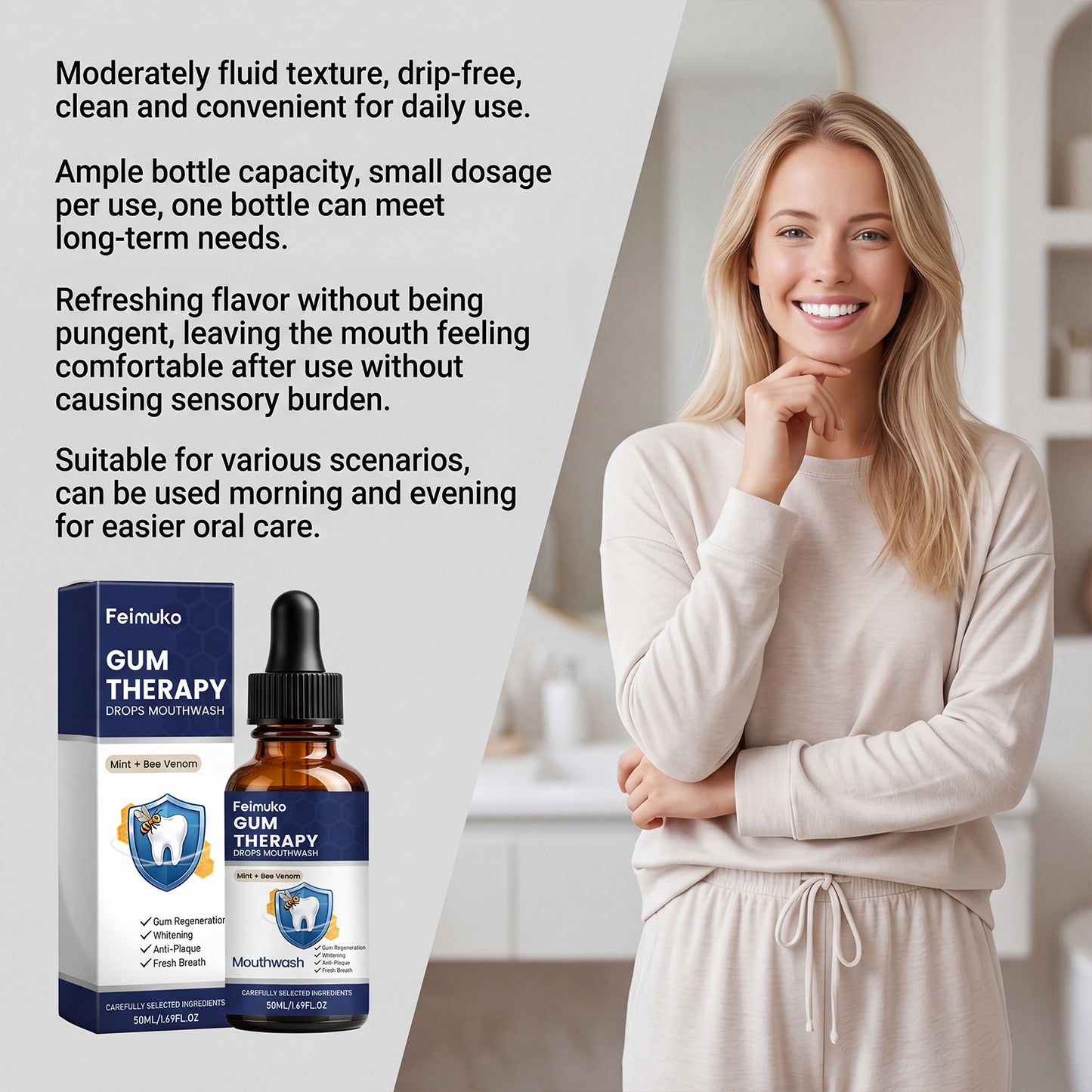 Mild And Gentle Oral Care Mouthwash For Gum And Oral Cavity Protection