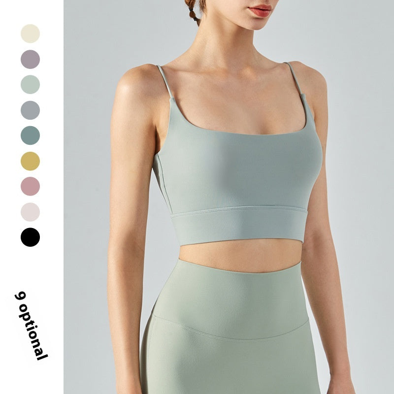 Thin Shoulder Beauty Back Exercise Vest With Chest Pad Female Yoga European And American Style Sling Workout Underwear