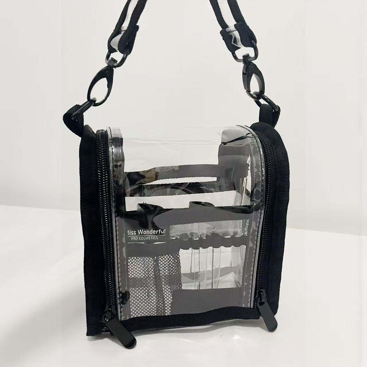 New Transparent PVC Double-layer Cosmetic Bag