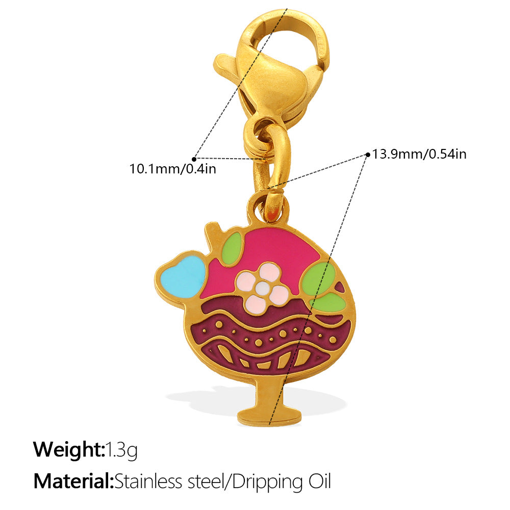 Cute And Sweet Style Pizza Candy Food Series Lobster-shaped Pendant For DIY Bracelet Or Necklace, Exquisite Accessories