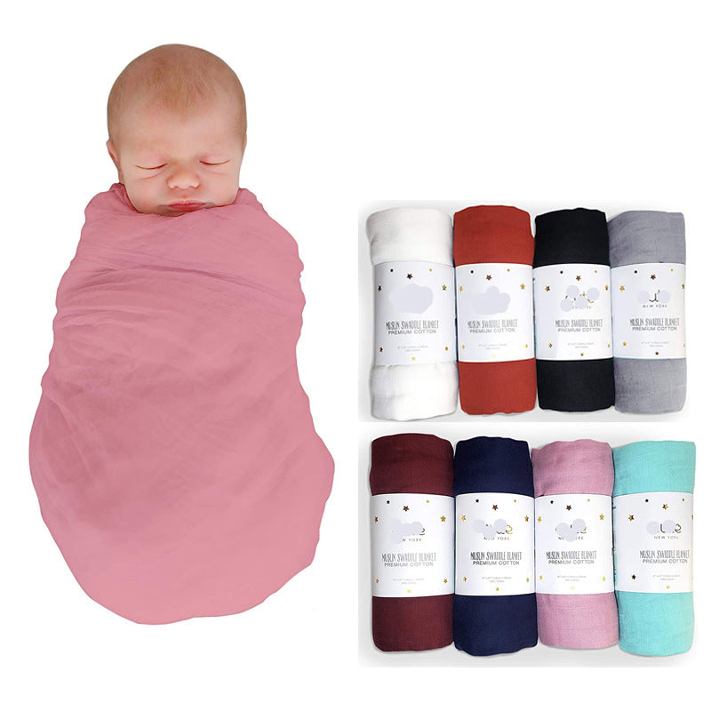 Solid-color Double-layer Gauze Bath Towel