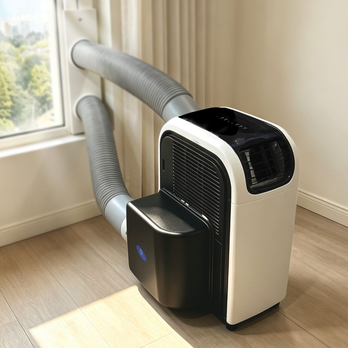 12000BTU Dual-Pipe Portable Air Conditioner, No Outdoor Unit, Cooling And Heating All-in-One Unit, Installation-Free, Small European Style Air Conditioner