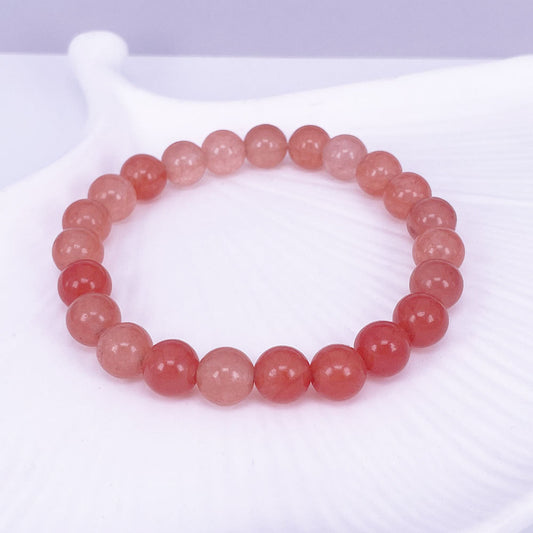 Orange Stone Beaded Yoga Bracelet