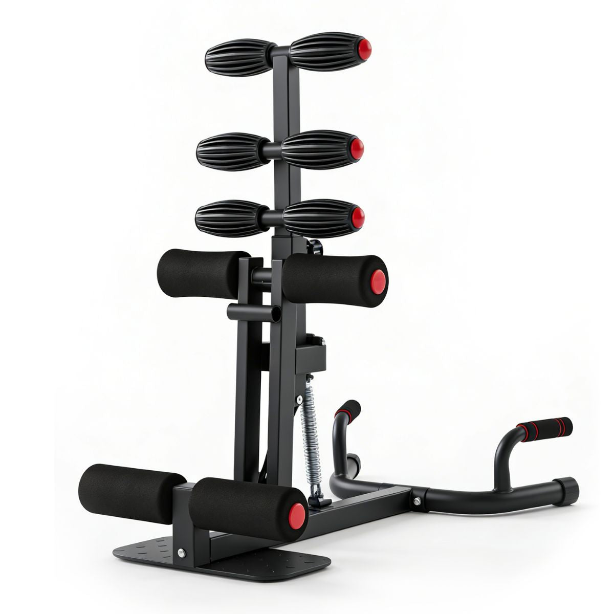 Deep Squat Machine For Home Gym, All-in-One Equipment, Adjustable For Glutes & Legs, Easy Assembly, 32.9x22.4x36.6 In, 300 Lbs, Red & Blue