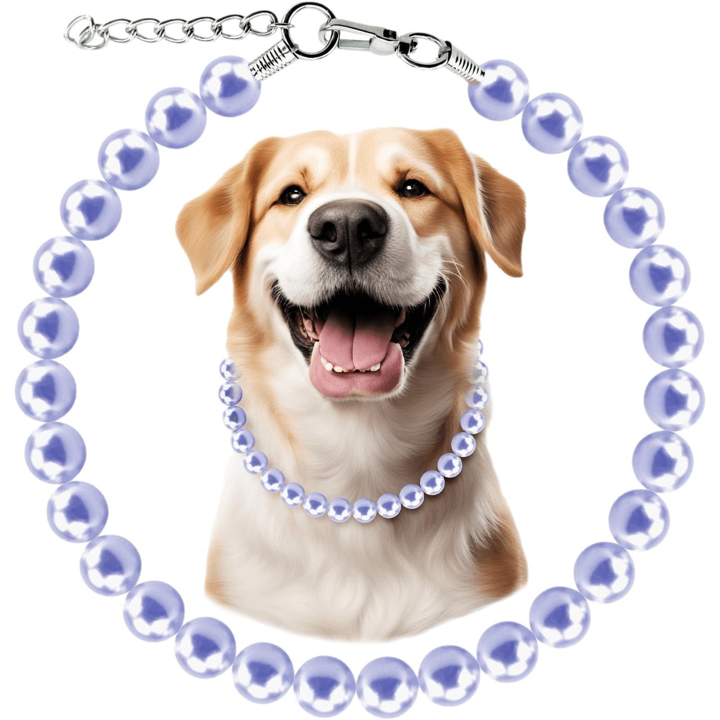 Pet Round Pearl Chain Dog Necklace