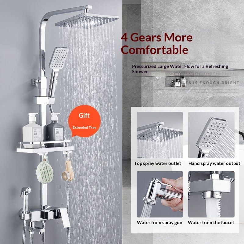 All-Copper Pressurized Shower Set For Home Use