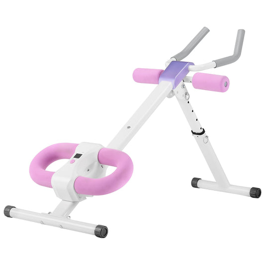 AB Workout Machine, Ab Workout Equipment At Home Gym, Core & Abdominal Trainers For Women, 330 Lbs Weight Capacity Strength Training Ab Cruncher, Foldable Adjustable Fitness Exerciser