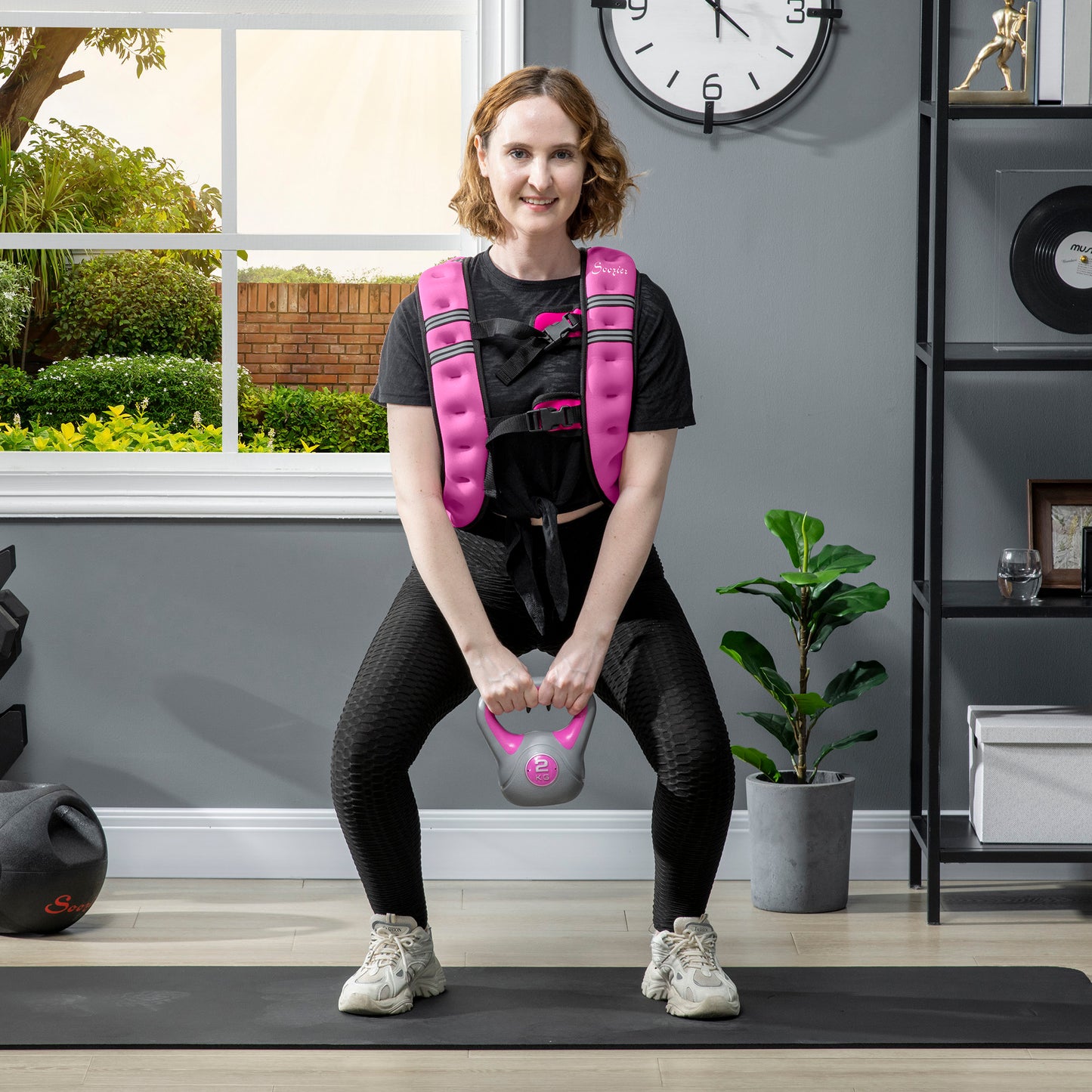 Body Weighted Vest with Pocket, Soft Skin-Friendly Weighted Workout Vest, Adjustable Weighted Running Equipment, 17.6 lbs., Pink