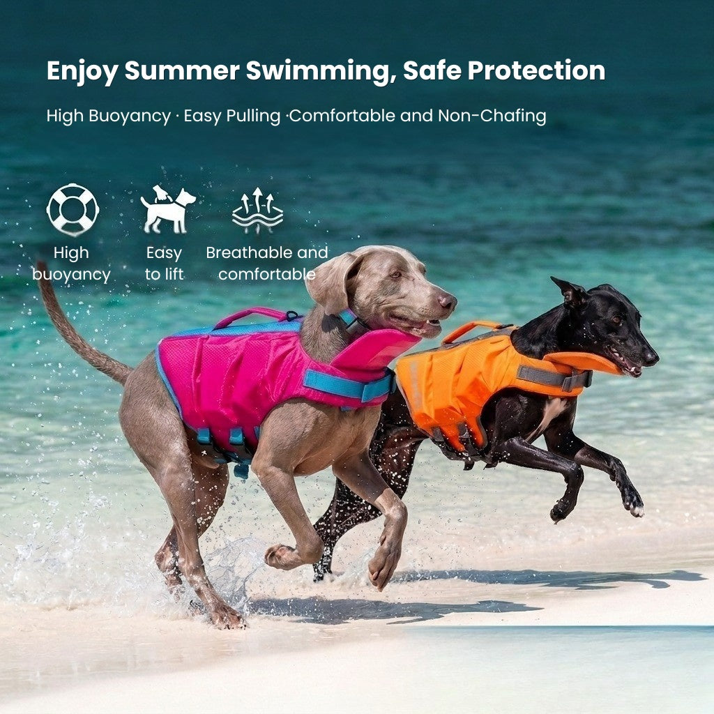 Summer High-Visibility Life Jacket With Bold Color Blocking For Outdoor Swimming